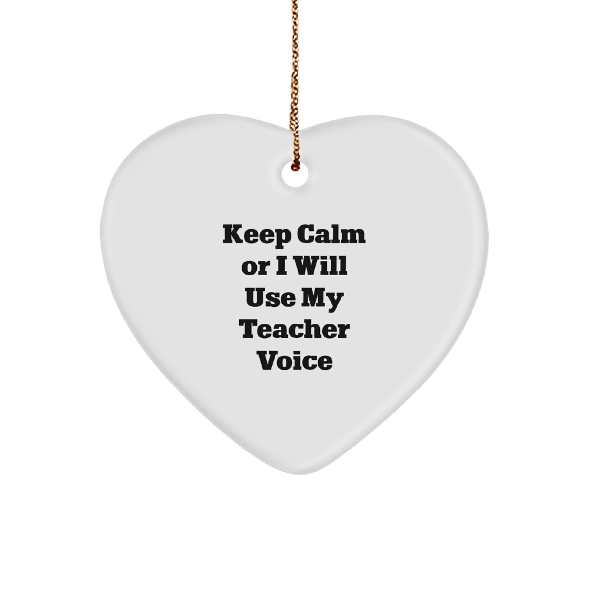 Funny Teacher Heart Ornament Gifts from Men or Women to Teacher Friends Coworkers Family for Christmas - Image 1
