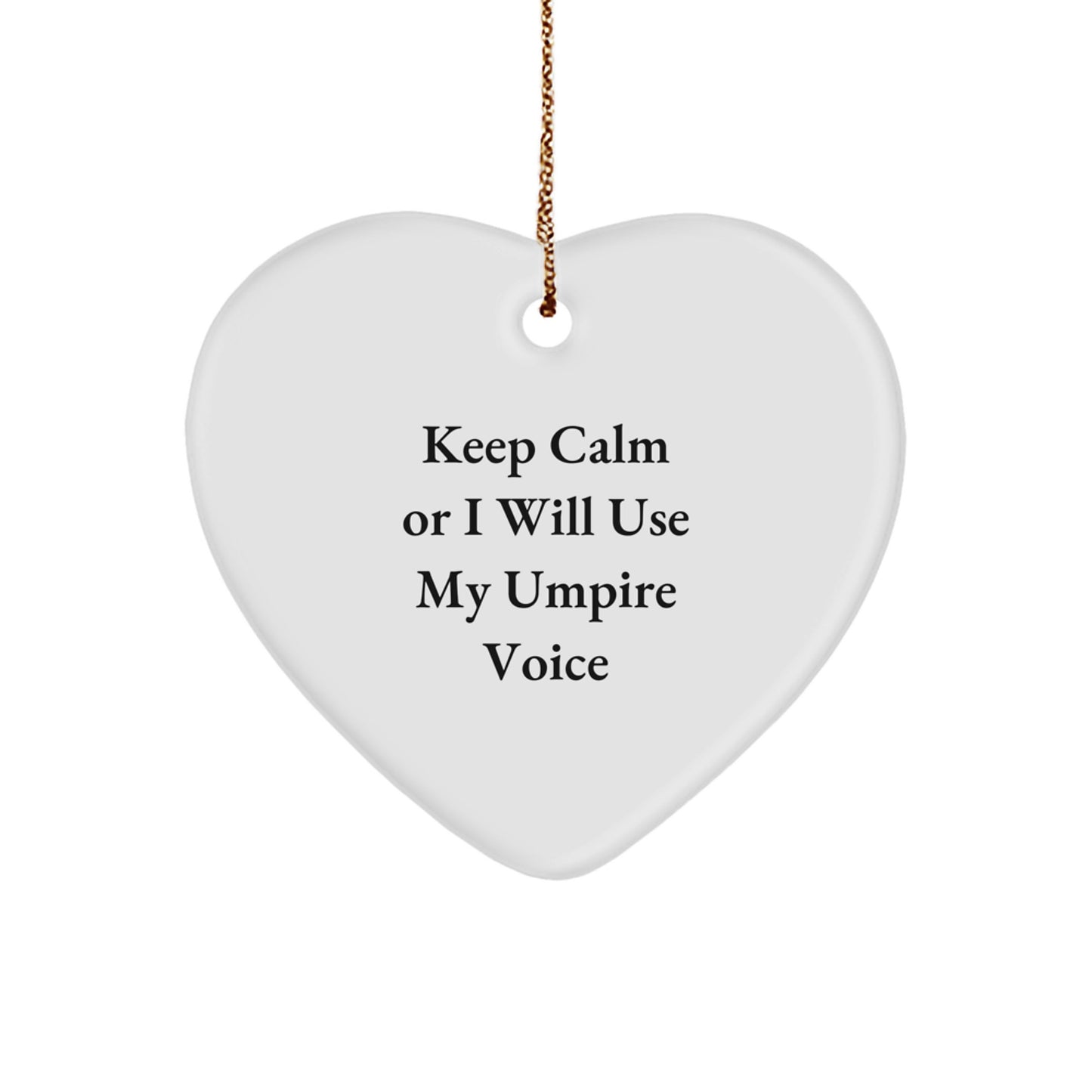 Whimsical Umpire Heart Ornament Christmas Gift for Friends - Image 1