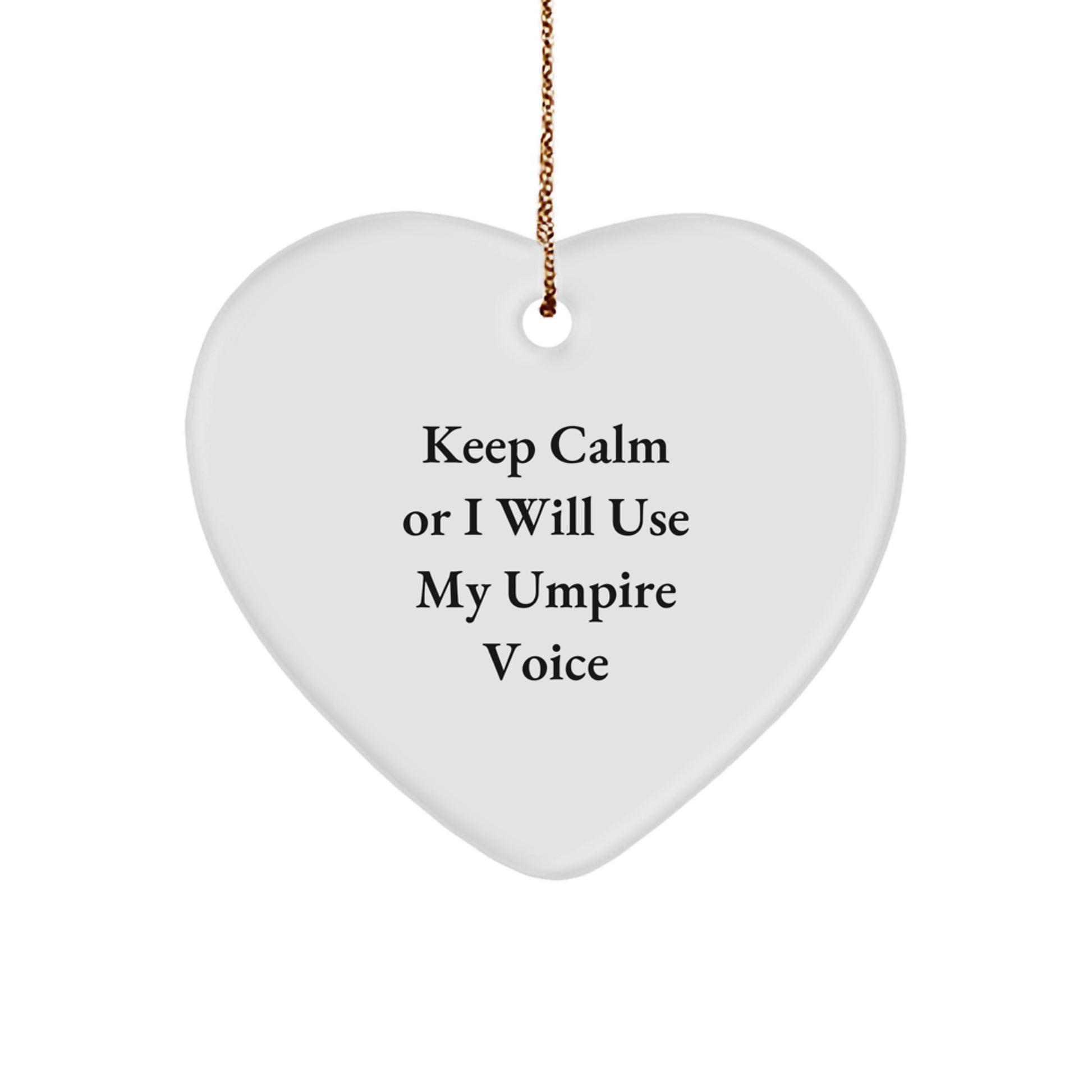 Whimsical Umpire Heart Ornament Christmas Gift for Friends - Image 1