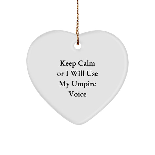 Whimsical Umpire Heart Ornament Christmas Gift for Friends - Image 1
