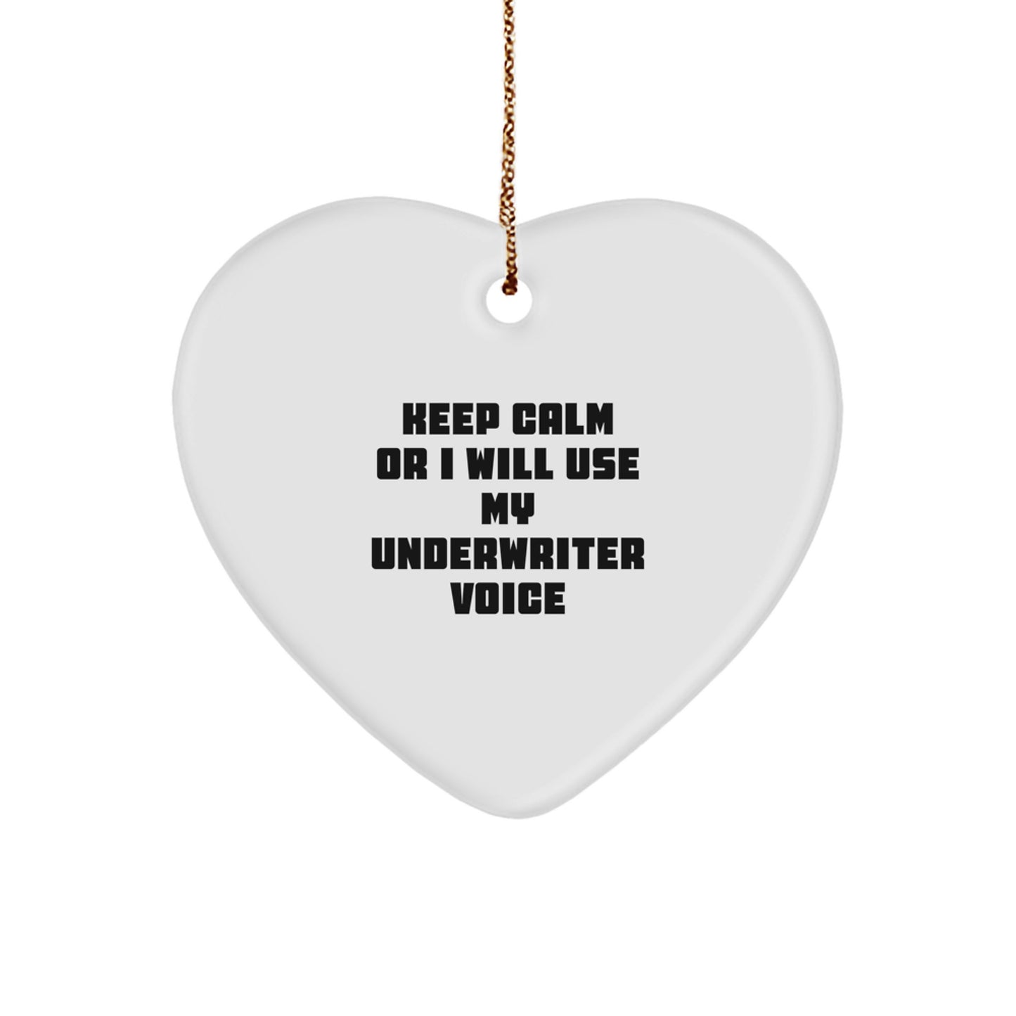 Funny Underwriter Heart Ornament Gifts from Family, Unique Christmas Unique Gifts for Underwriter, Heart Shaped Underwriter Decorations - Image 1