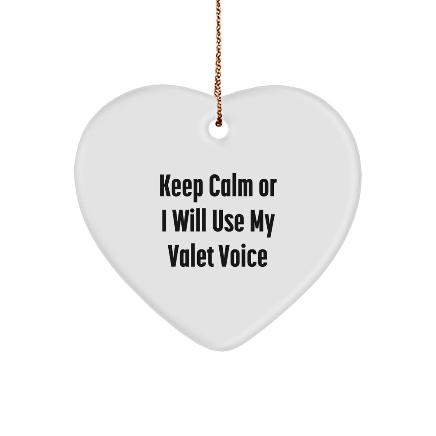 Funny Valet Heart Ornament Gifts for Men from Friends and Family, Christmas Unique Gifts, Heart Shaped - Image 1