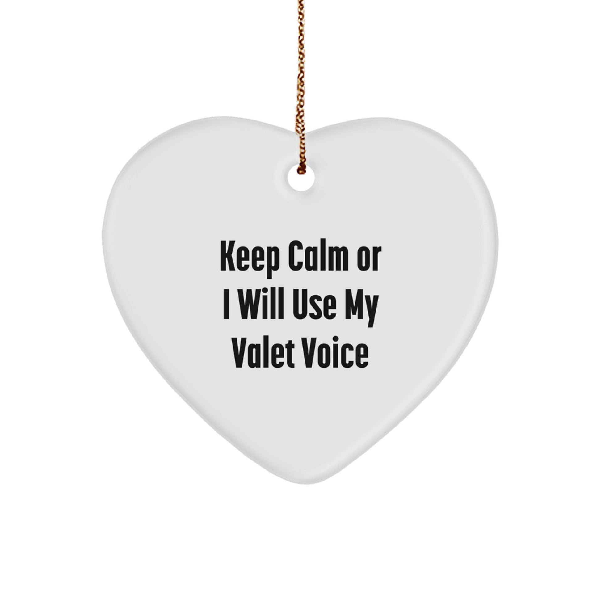 Funny Valet Heart Ornament Gifts for Men from Friends and Family, Christmas Unique Gifts, Heart Shaped - Image 1
