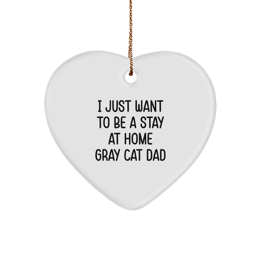 Funny Gray Cat Dad Gifts from Men to Gray Cat Lovers on Christmas Unique - Image 1