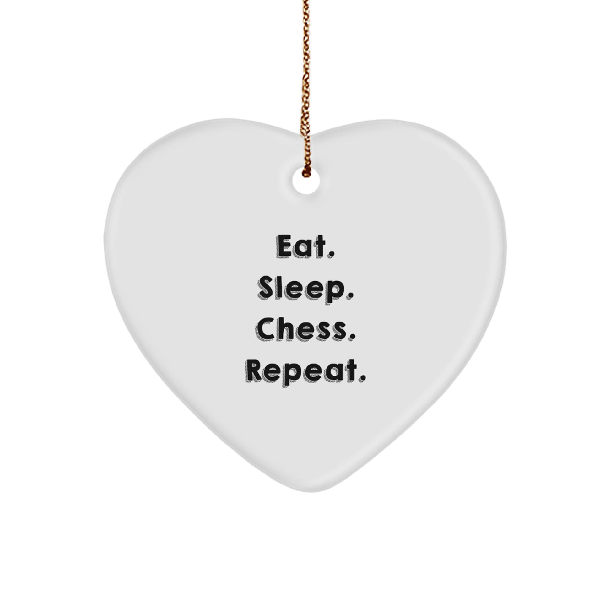 Funny Chess Heart Ornament Gifts for Men from Family, Unique Christmas Unique Gifts for Chess Lovers - Image 1