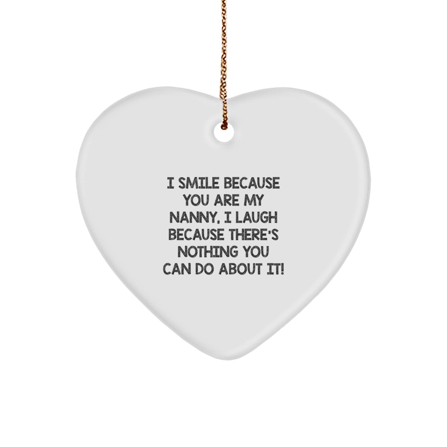 Funny Nanny Heart Ornament Gifts from Family for Nanny - Christmas Unique Gifts, Cute Nanny Present - Image 1