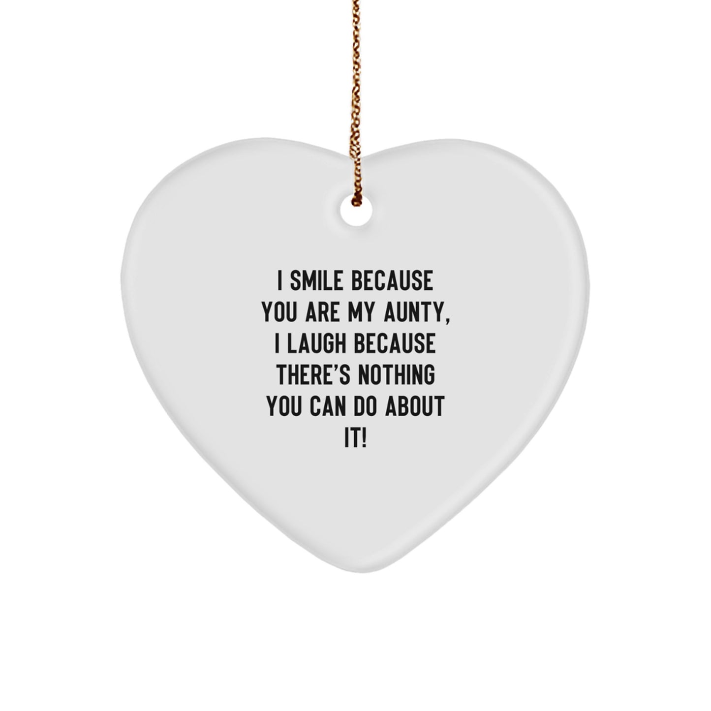 Funny Aunty Heart Ornament Gifts for Aunty from Family, Cute Aunty Christmas Unique Gifts Ideas - Image 1