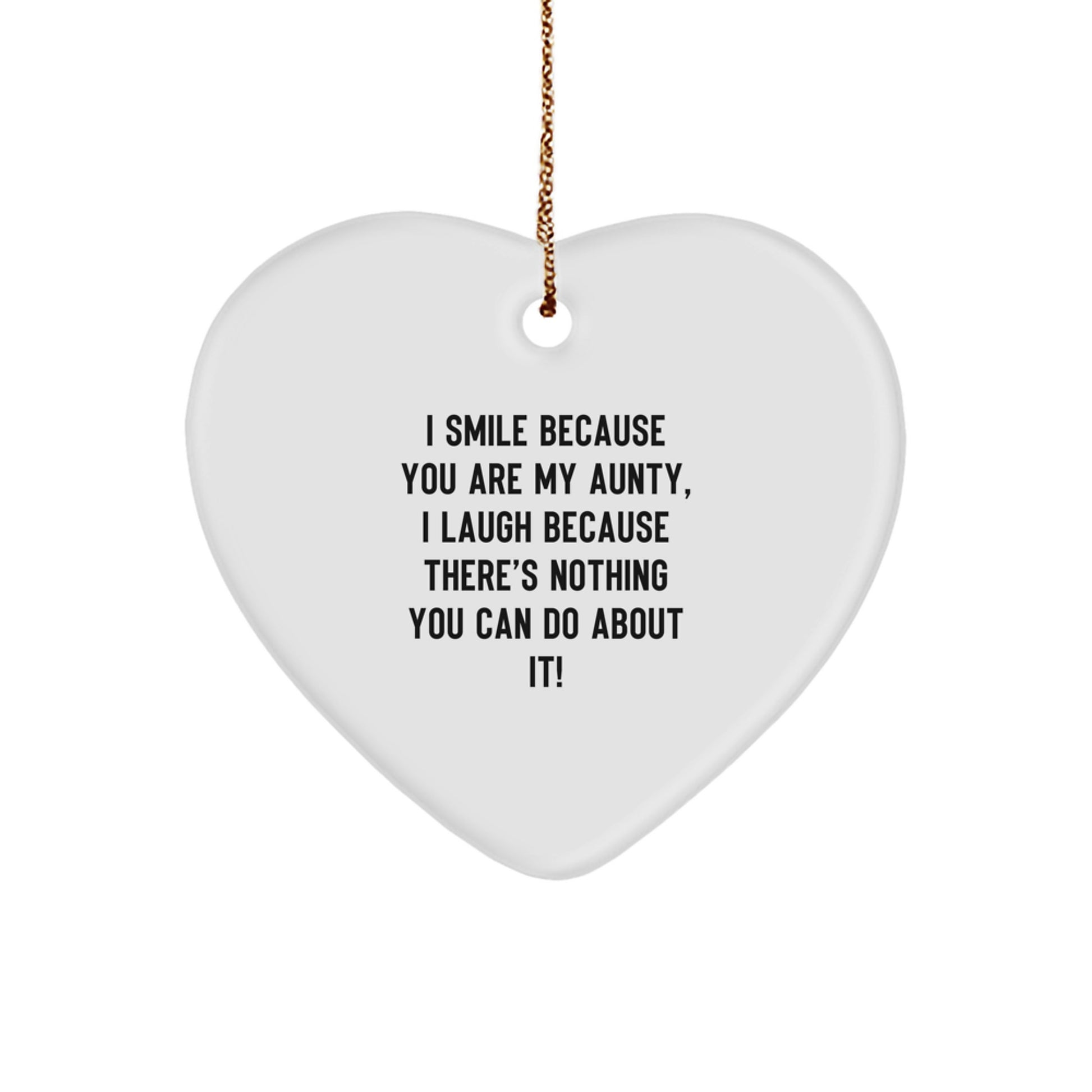 Funny Aunty Heart Ornament Gifts for Aunty from Family, Cute Aunty Christmas Unique Gifts Ideas - Image 1