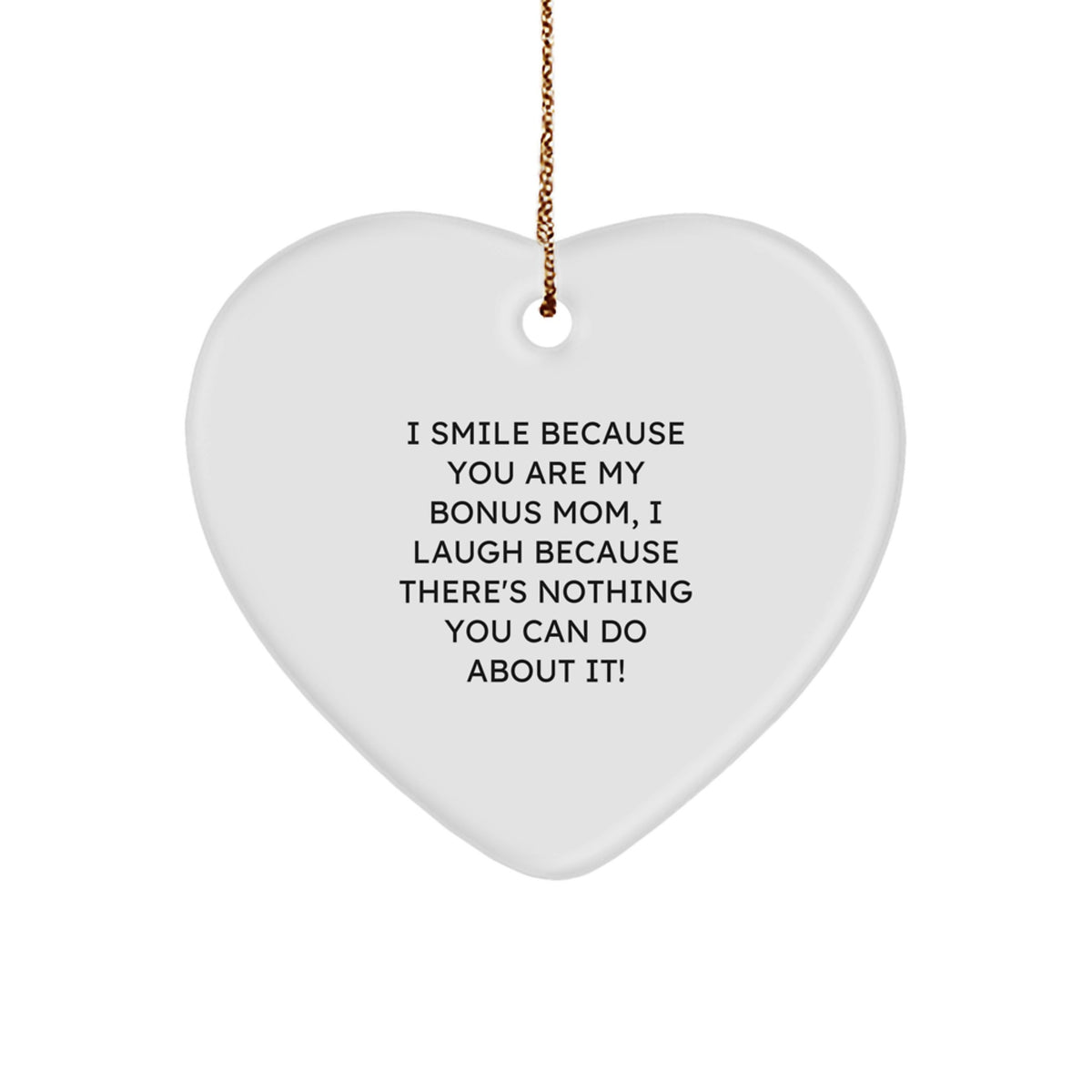 Bonus Mom Keepsake Christmas Ornament for Her Gift Surprise Heart - Image 1