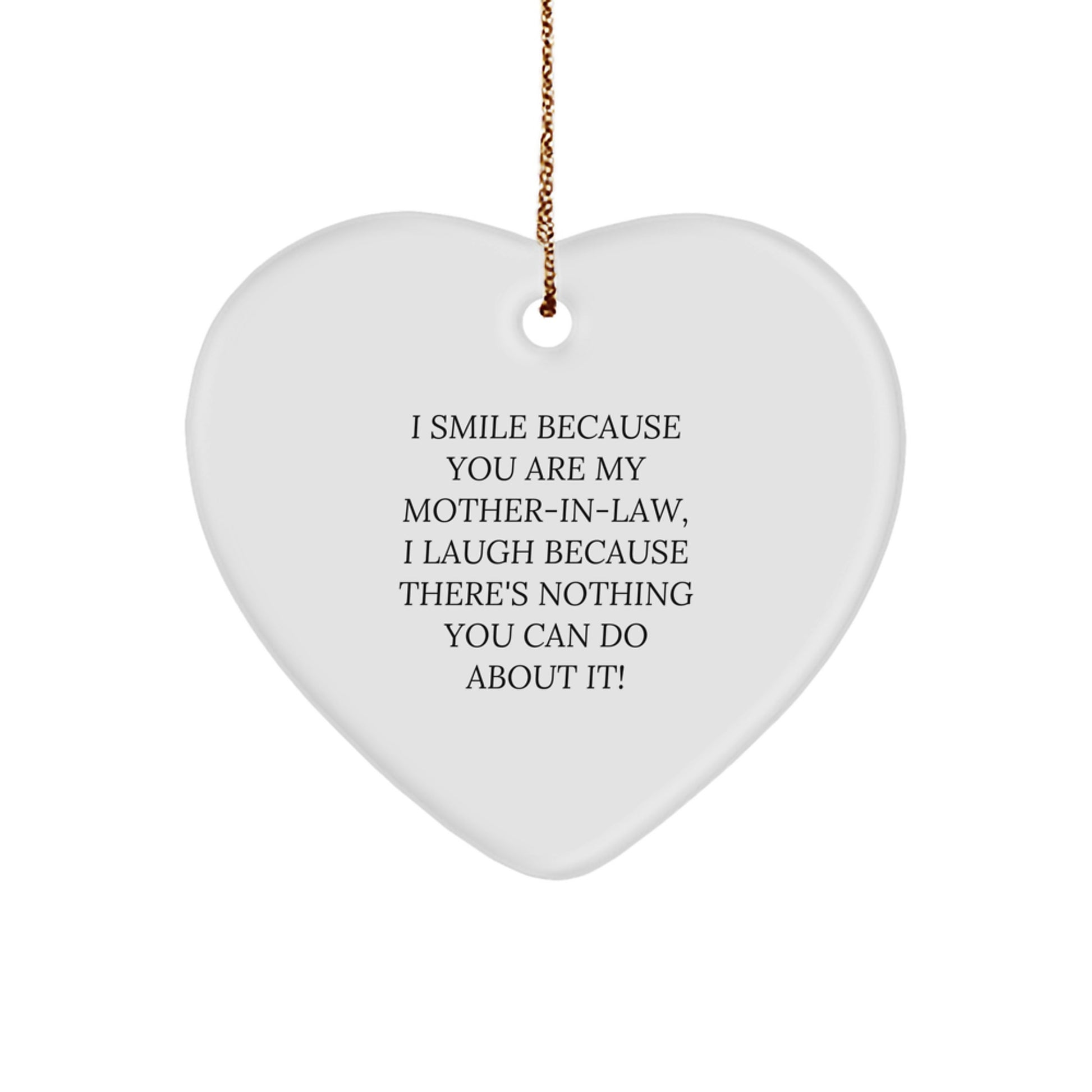Funny Mom-in-law Gifts, Gifts from Men, Heart Ornament for Mom-in-law, I Smile Because You Are My Mom-in-law, Christmas Unique Gifts - Image 1