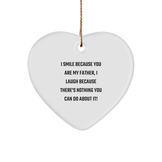 Sarcastic Father Christmas Ornament Gift for Grandpa, 'I Laugh - Image 1