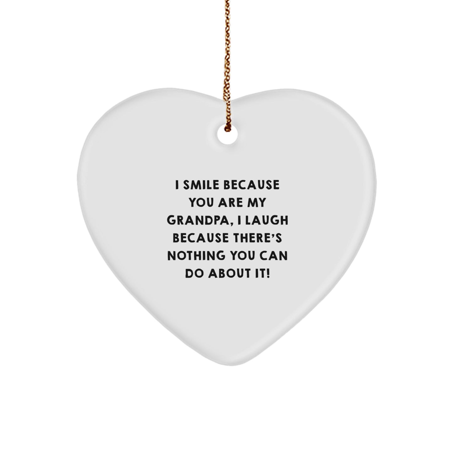 Funny Grandpa Gifts, Heart Ornament for Grandpa, Christmas Unique Gifts from Grandpa - Image 1