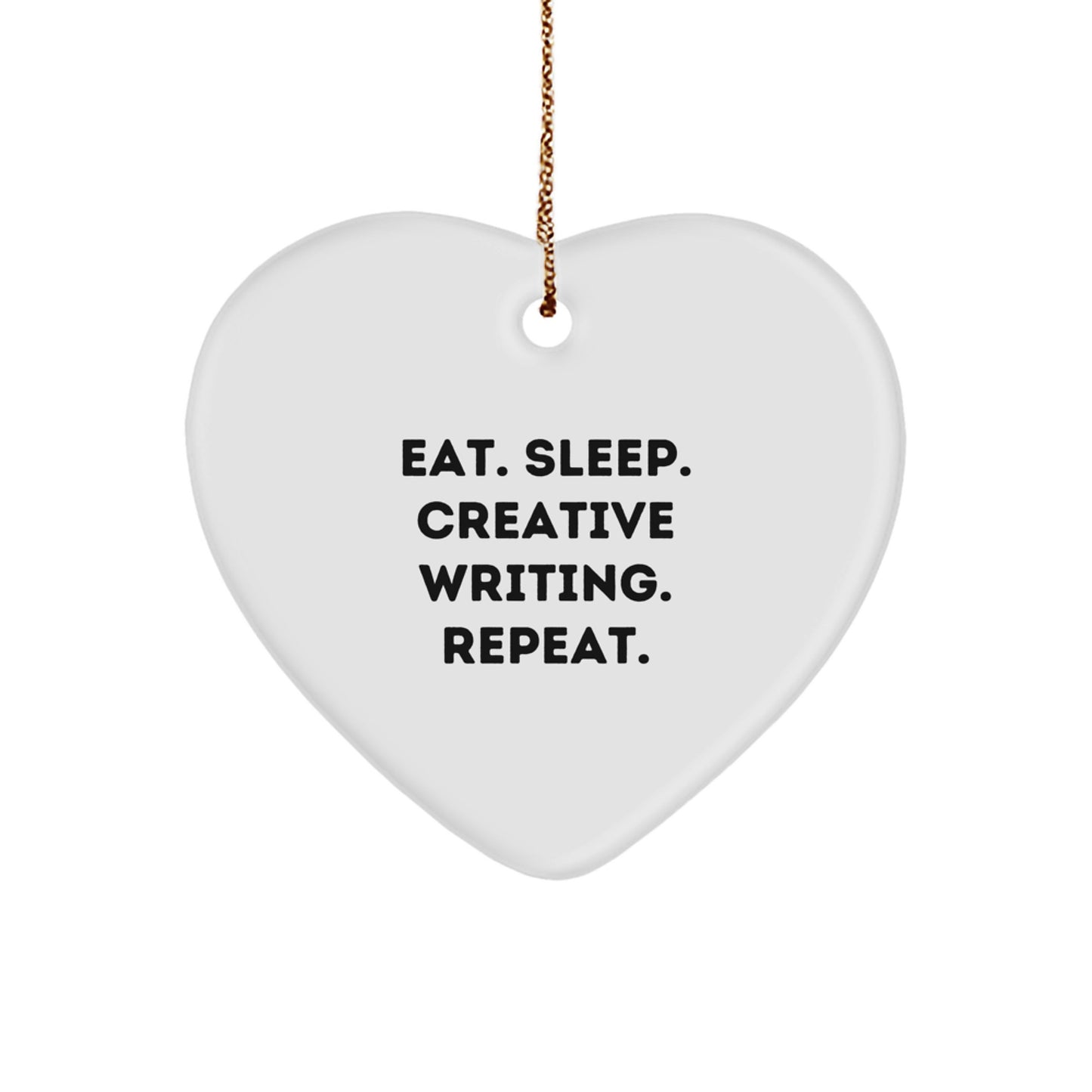 Creative Writing Inspirational Heart Ornament Gifts from Family, Friends, Coworkers for Men, Women, Creative Writing Enthusiasts at Christmas - Image 1
