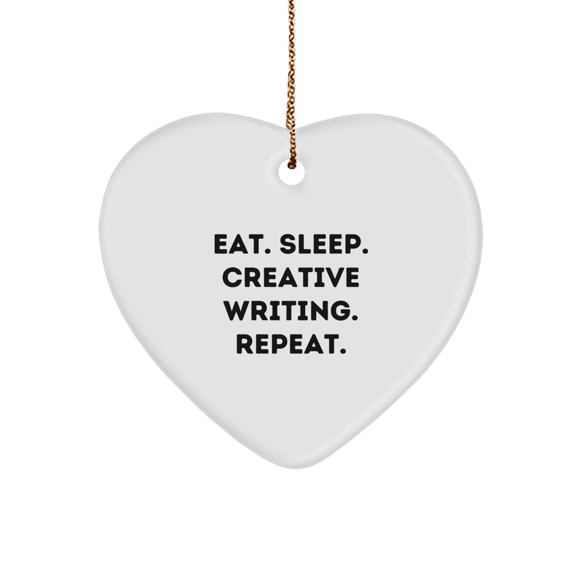 Creative Writing Inspirational Heart Ornament Gifts from Family, Friends, Coworkers for Men, Women, Creative Writing Enthusiasts at Christmas - Image 1