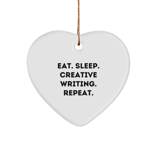 Creative Writing Inspirational Heart Ornament Gifts from Family, Friends, Coworkers for Men, Women, Creative Writing Enthusiasts at Christmas - Image 1