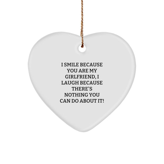 Girlfriend Keepsake Heart Christmas Ornament for Him Surprise Gift - Image 1