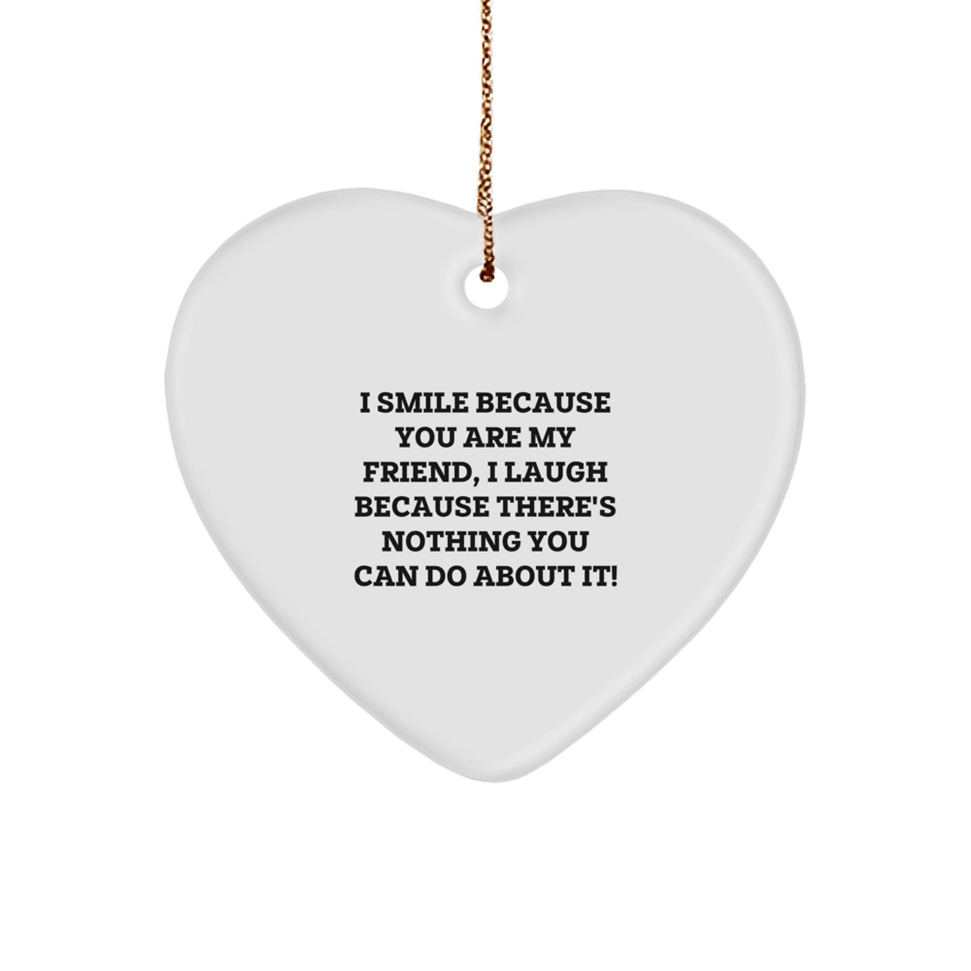 Funny Friend Heart Ornament Gifts from Men or Women, Christmas Unique Gifts for Friends, Inspirational - Image 1