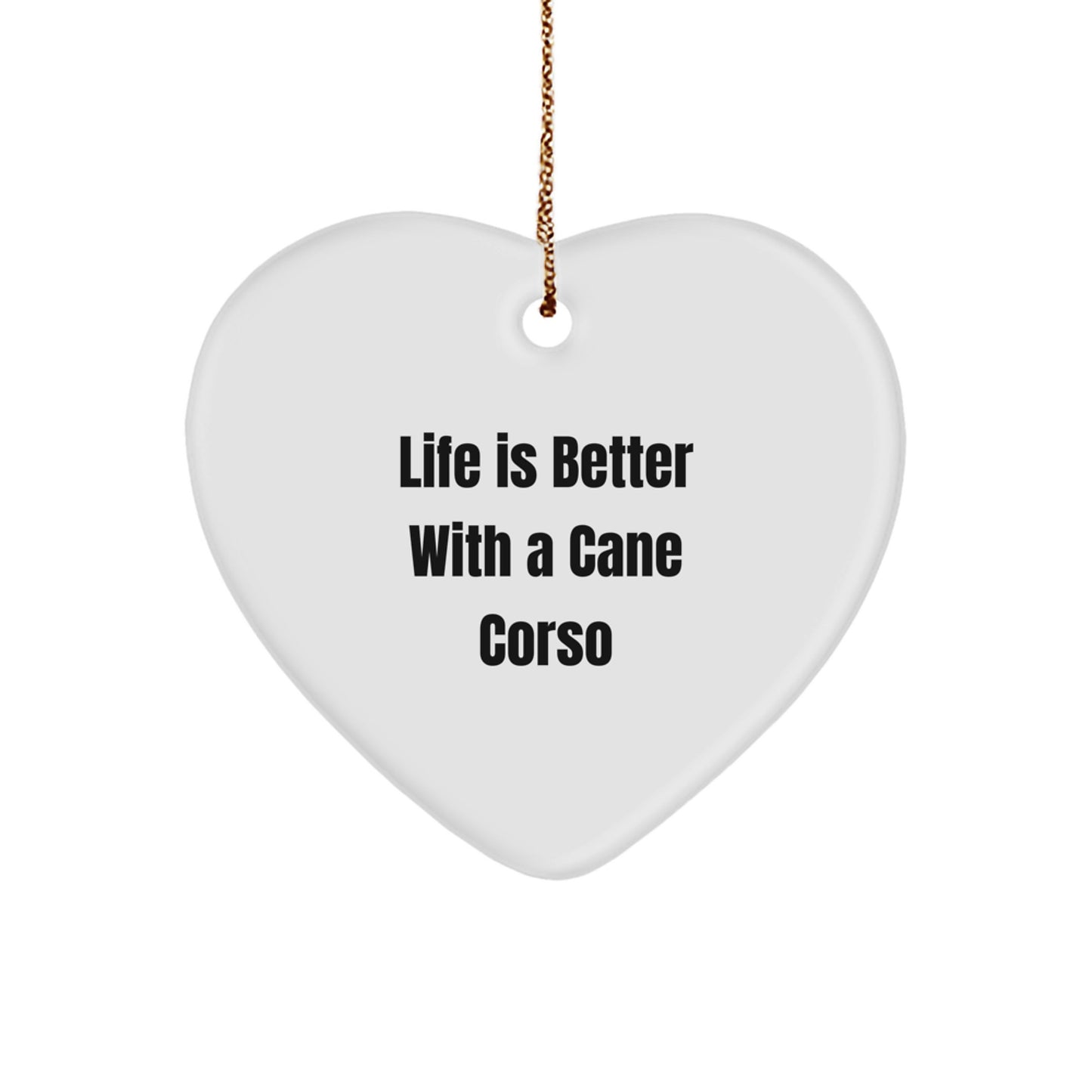 Cute Cane Corso Dog Enthusiast Gifts from Friends and Family, Funny Christmas Unique Heart Ornaments for Cane Corso Dog Owners - Image 1