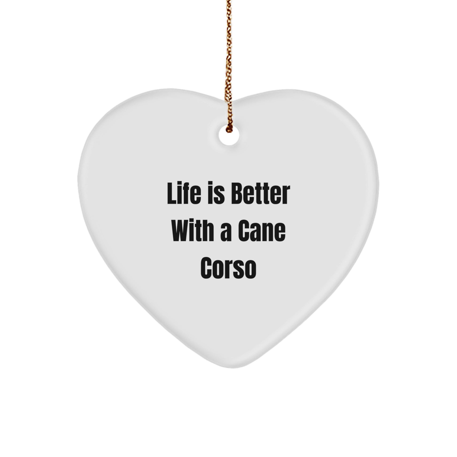Cute Cane Corso Dog Enthusiast Gifts from Friends and Family, Funny Christmas Unique Heart Ornaments for Cane Corso Dog Owners - Image 1