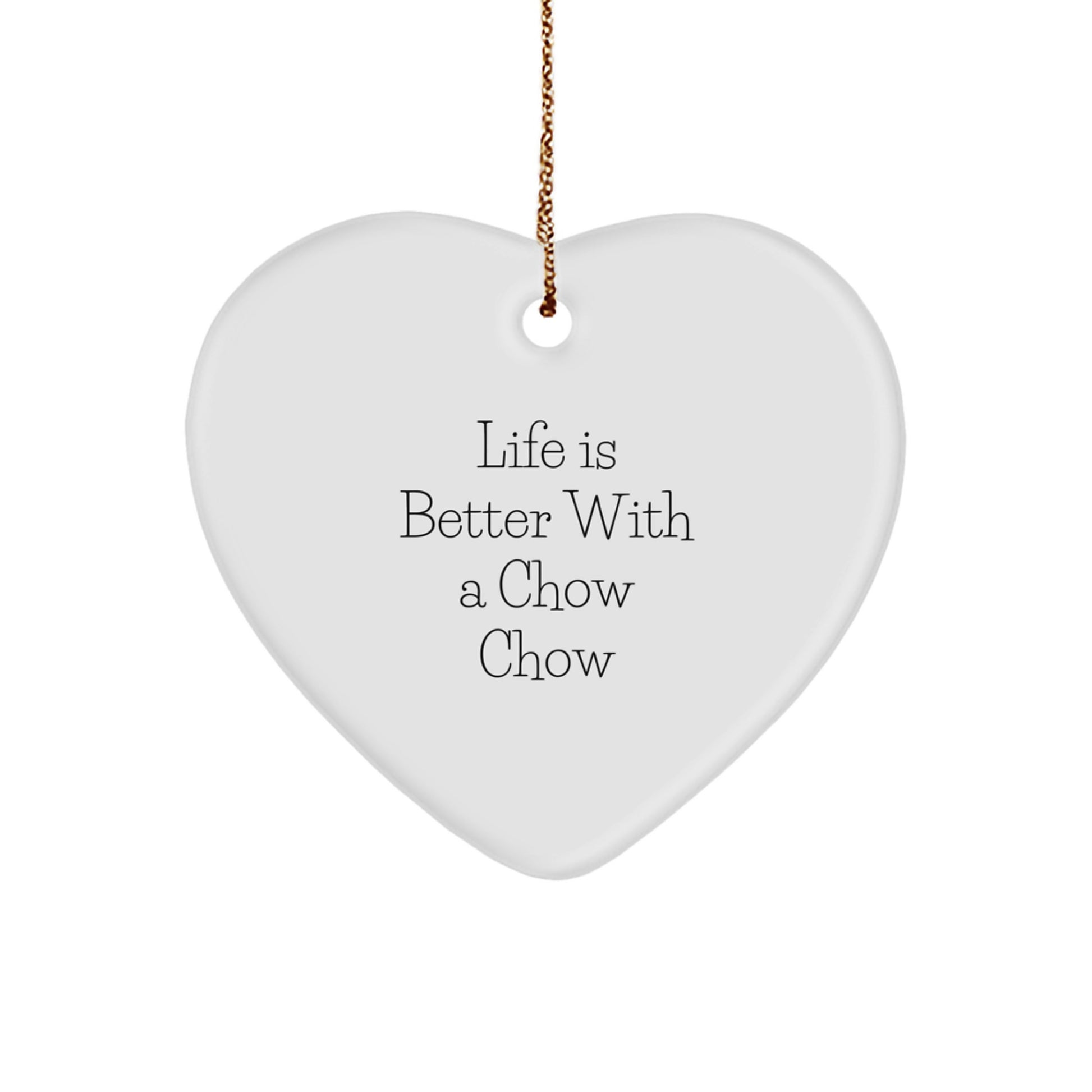 Chow Chow Dog Heart Ornament Gifts from Friends and Family for Christmas Unique - Image 1