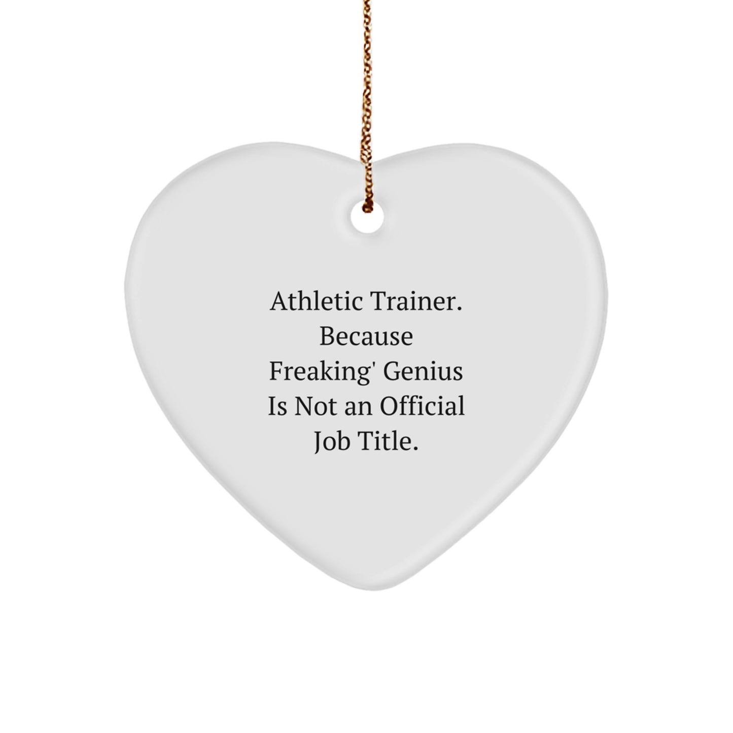 Funny Athletic Trainer Heart Ornament Gifts from Family for Men, Women, Coworkers, Friends, Unique Christmas Memorable Presents - Image 1