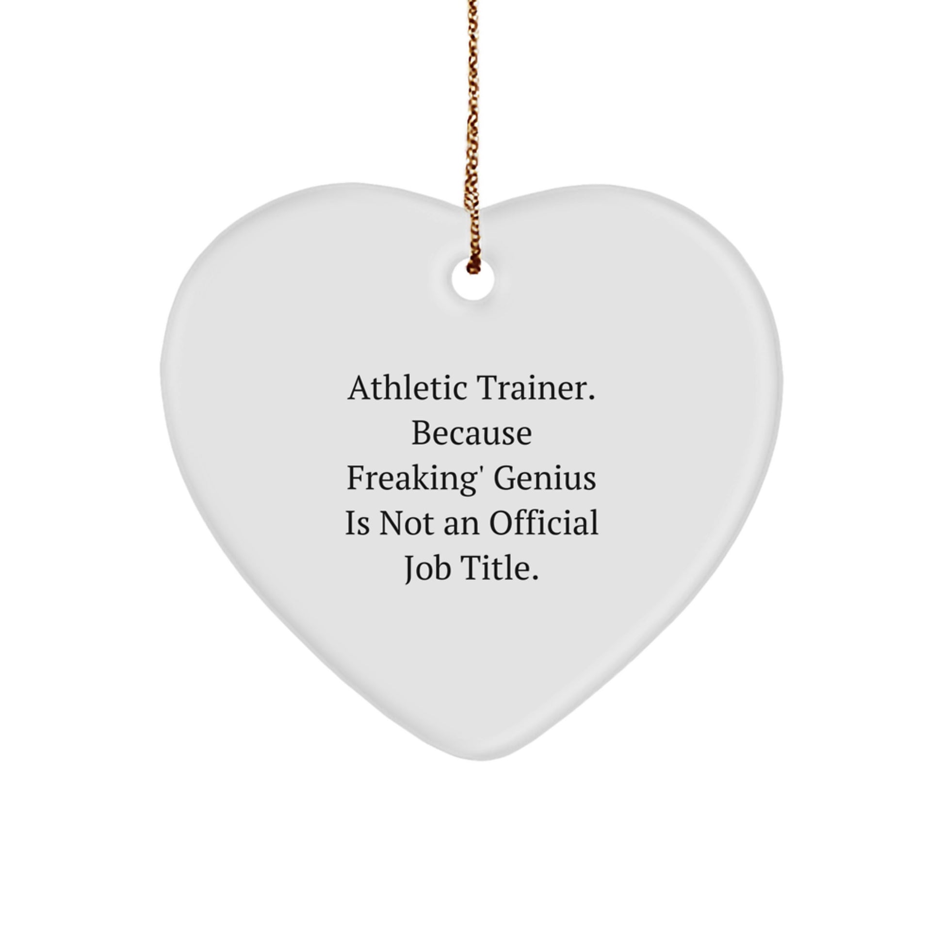 Funny Athletic Trainer Heart Ornament Gifts from Family for Men, Women, Coworkers, Friends, Unique Christmas Memorable Presents - Image 1