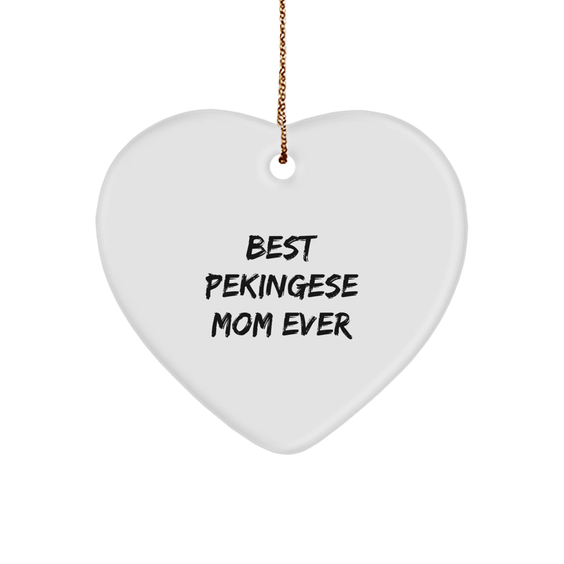 Funny Pekingese Dog Gifts for Women, Heart Ornament, Unique Christmas Unique Gifts from Women to Pekingese Dog Lovers - Image 1