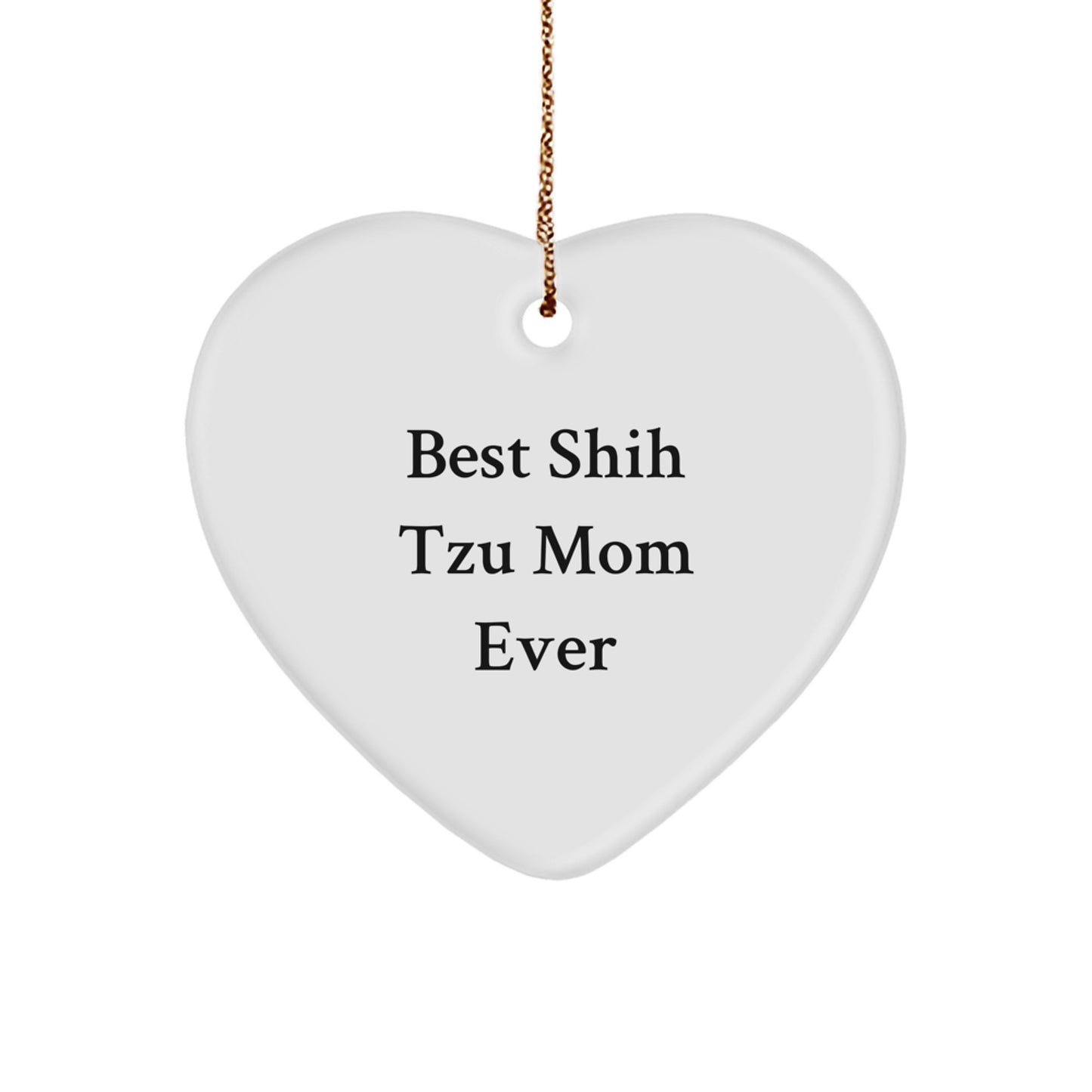 Funny Shih Tzu Dog Mom Gifts for Shih Tzu Lovers - Heart Ornament from Friends, Family, or Loved Ones - Christmas Unique Gifts - Image 1