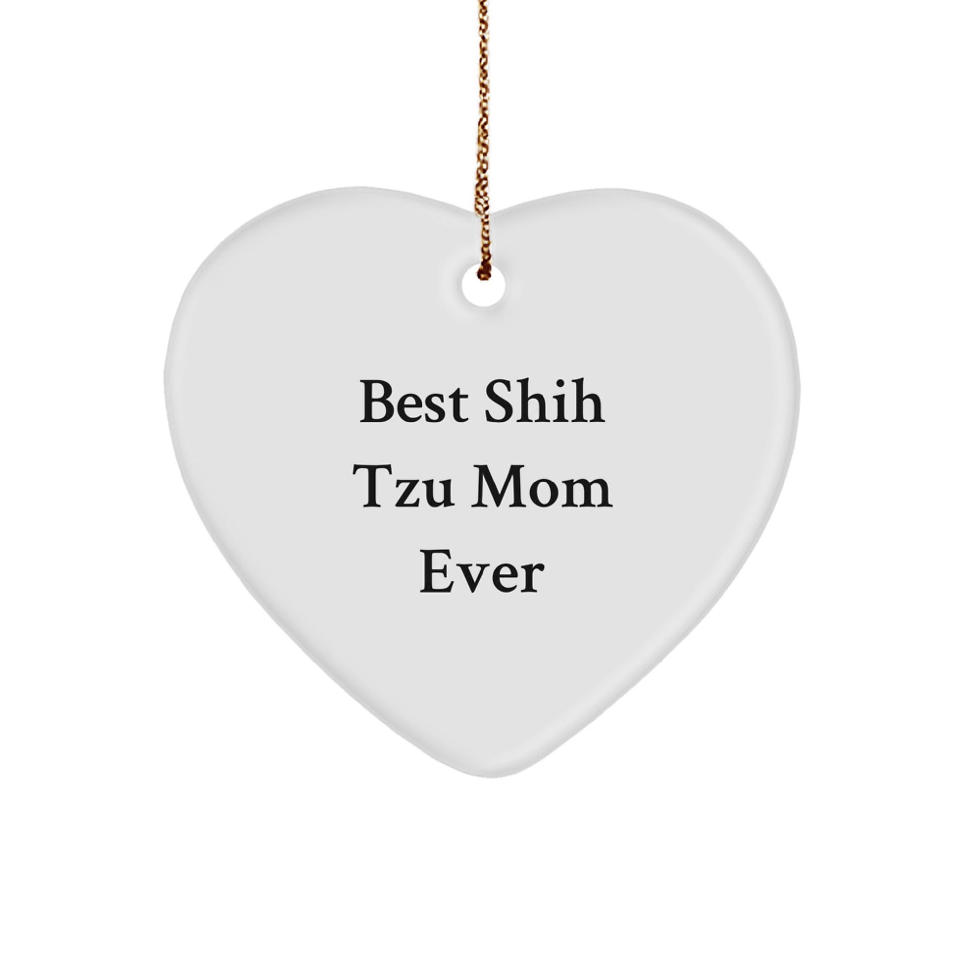 Funny Shih Tzu Dog Mom Gifts for Shih Tzu Lovers - Heart Ornament from Friends, Family, or Loved Ones - Christmas Unique Gifts - Image 1