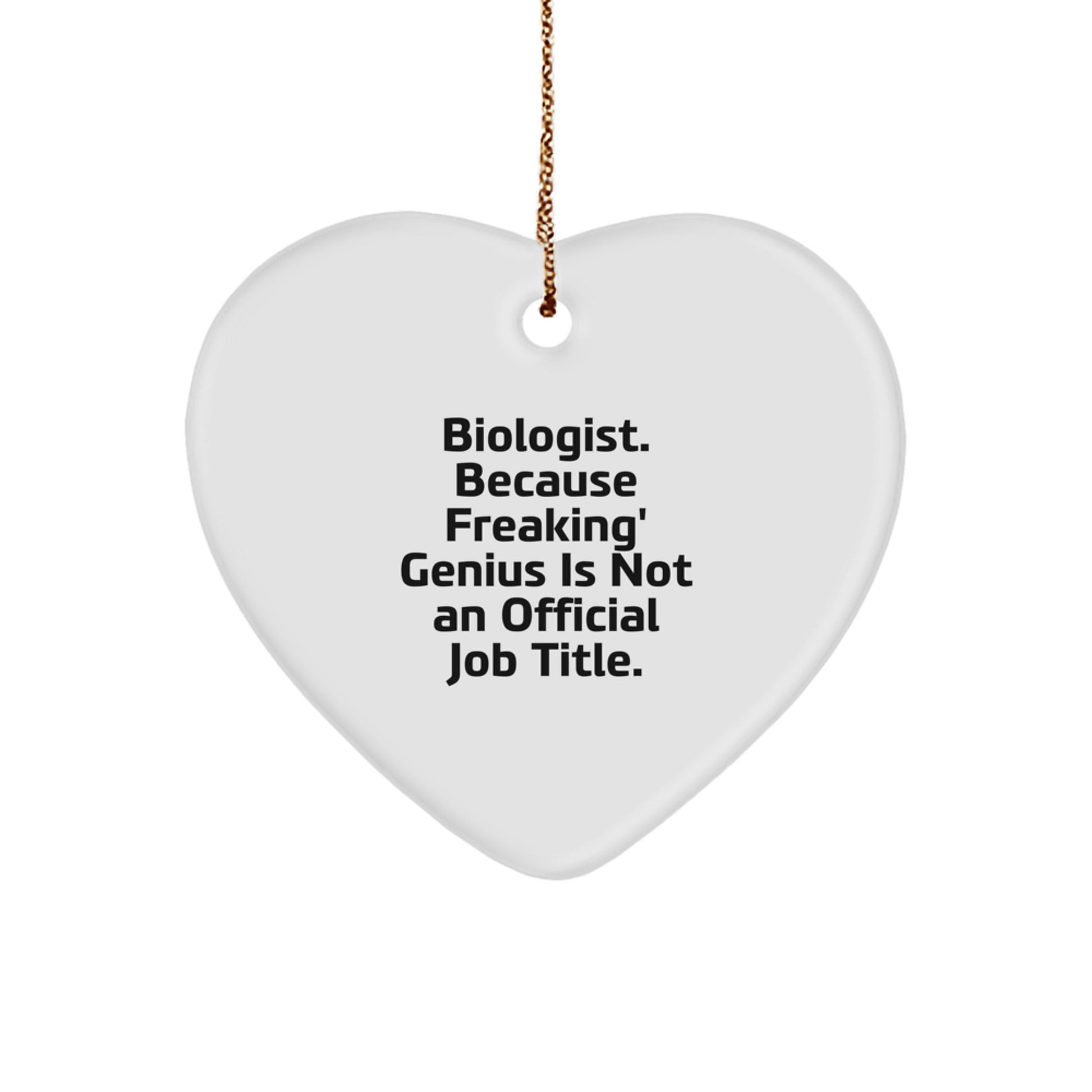 Funny Biologist Gifts from Men to Women Friends Coworkers Family - Heart Ornament Christmas Unique Presents - Image 1