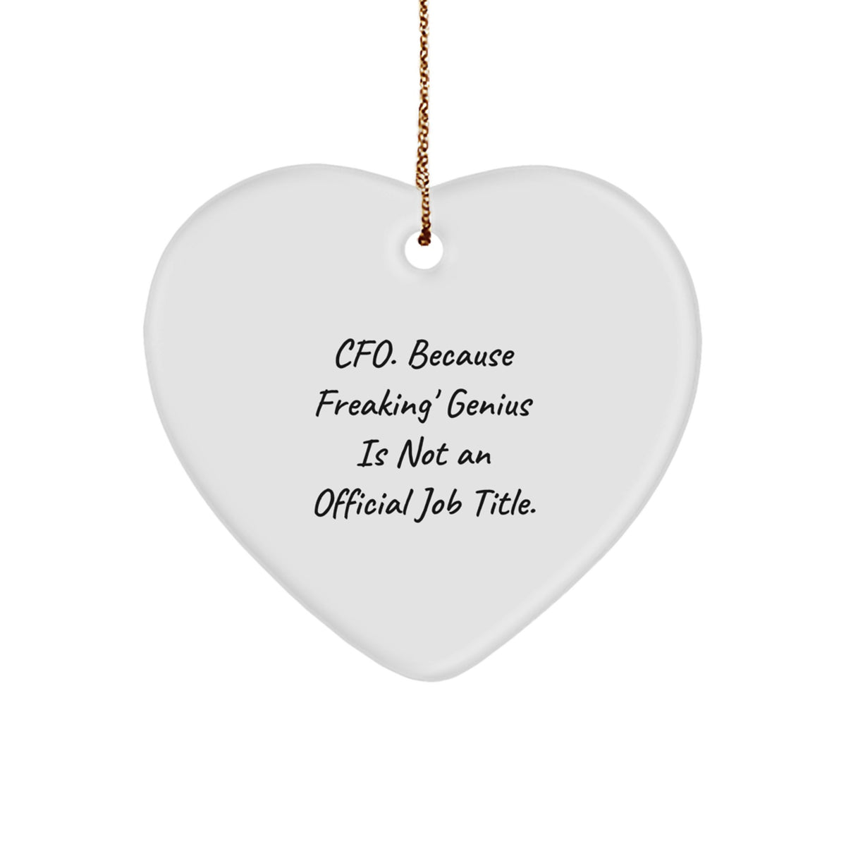 Funny CFO Heart Ornament Gifts from Men Women Friends Coworkers Family for Christmas Unique Presents - Image 1
