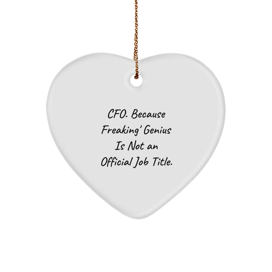 Funny CFO Heart Ornament Gifts from Men Women Friends Coworkers Family for Christmas Unique Presents - Image 1