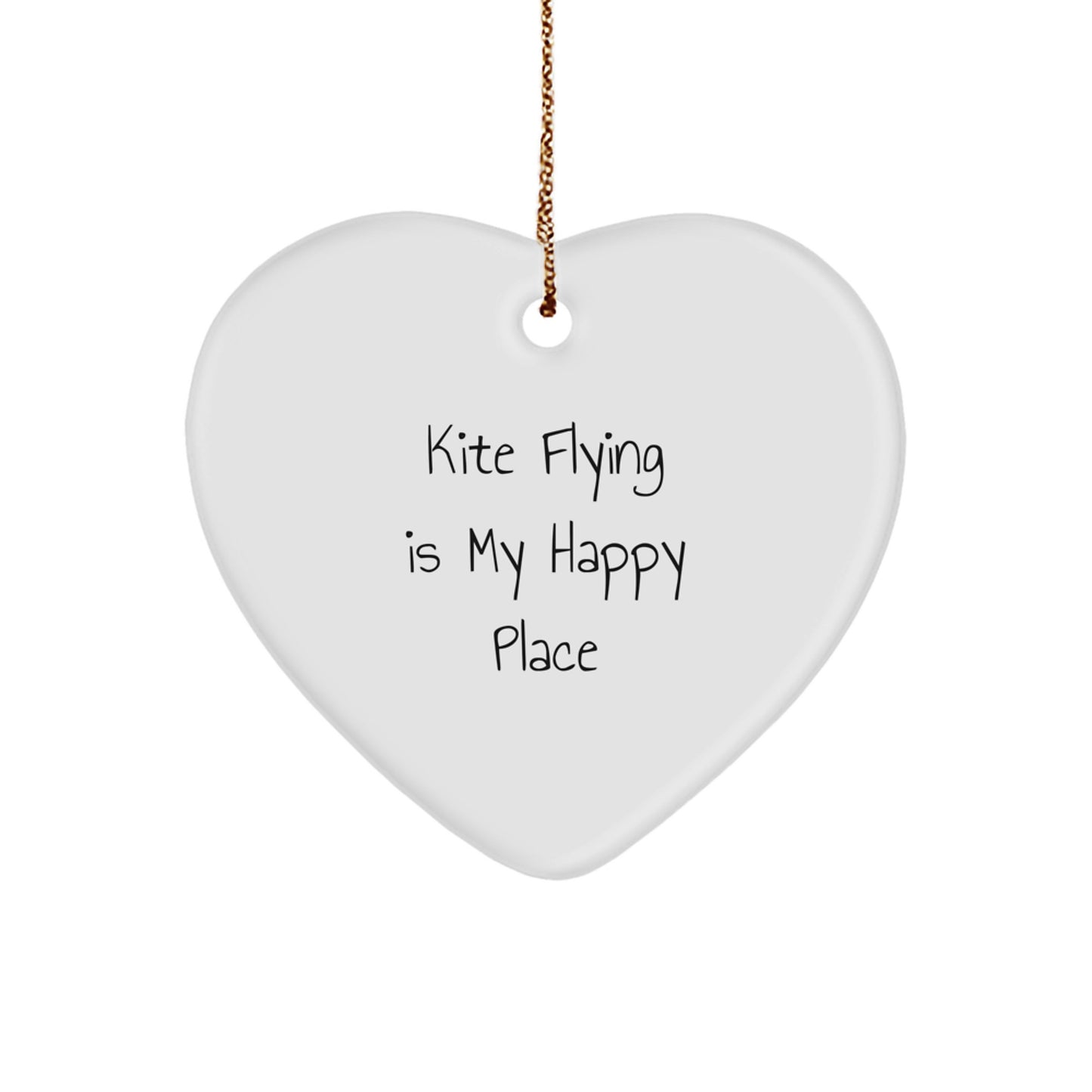 Kite Flying Heart Ornament, Gifts for Kite Enthusiasts from Friends, Inspirational Kite Quote, Christmas Unique Gifts - Image 1