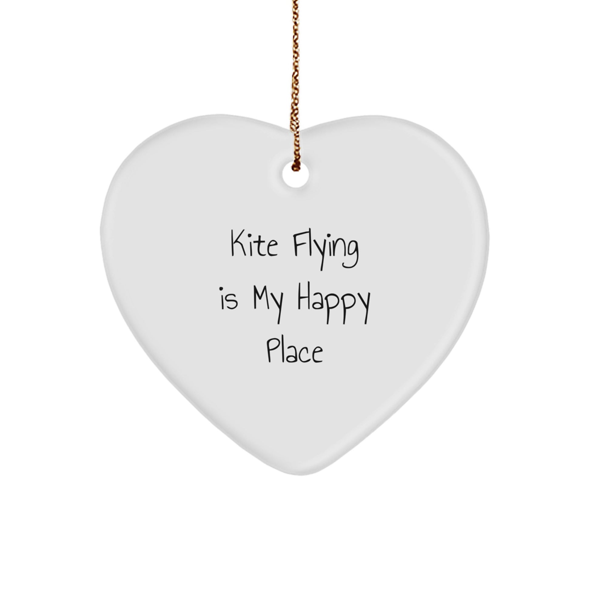 Kite Flying Heart Ornament, Gifts for Kite Enthusiasts from Friends, Inspirational Kite Quote, Christmas Unique Gifts - Image 1