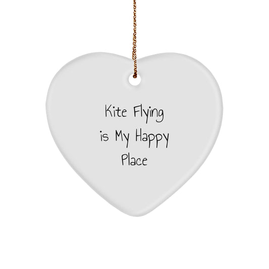 Kite Flying Heart Ornament, Gifts for Kite Enthusiasts from Friends, Inspirational Kite Quote, Christmas Unique Gifts - Image 1
