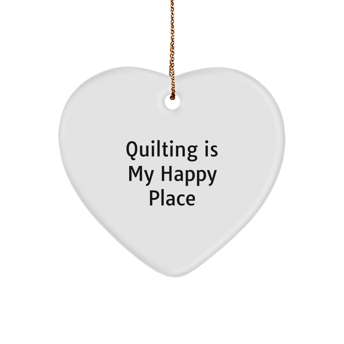 Quilting Keepsake Heart Ornament for Him Holiday Treasure Christmas Gift - Image 1
