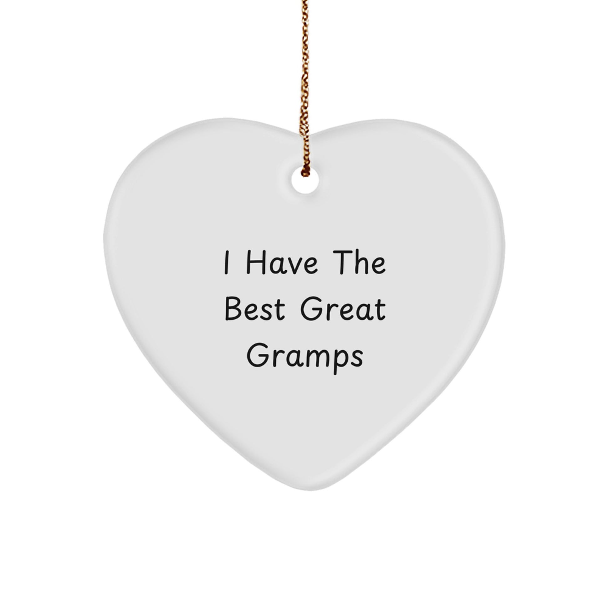 Funny Gramps Gifts from Family for Men, Heart Ornament I Have The Best Great Gramps Christmas Unique Decorations - Image 1