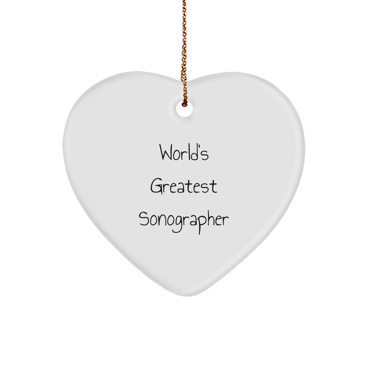 Sonographer Christmas Ornament Heart Shaped Idea for Coworkers Gift - Image 1