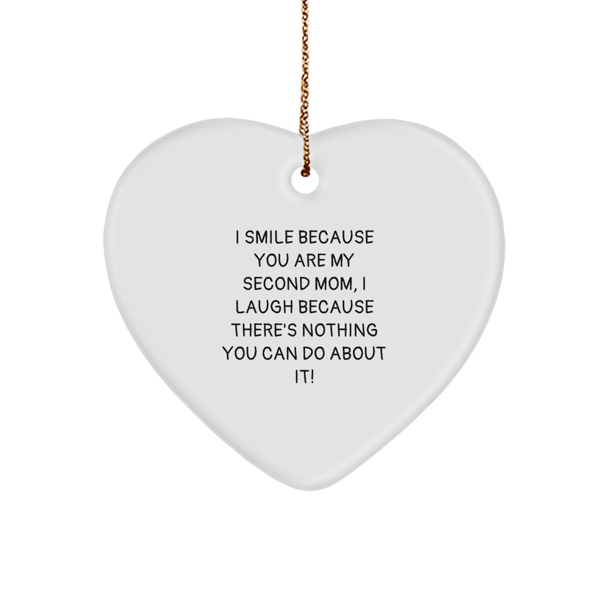 Funny Second Mom Christmas Ornament for Grandma Gift - Image 1