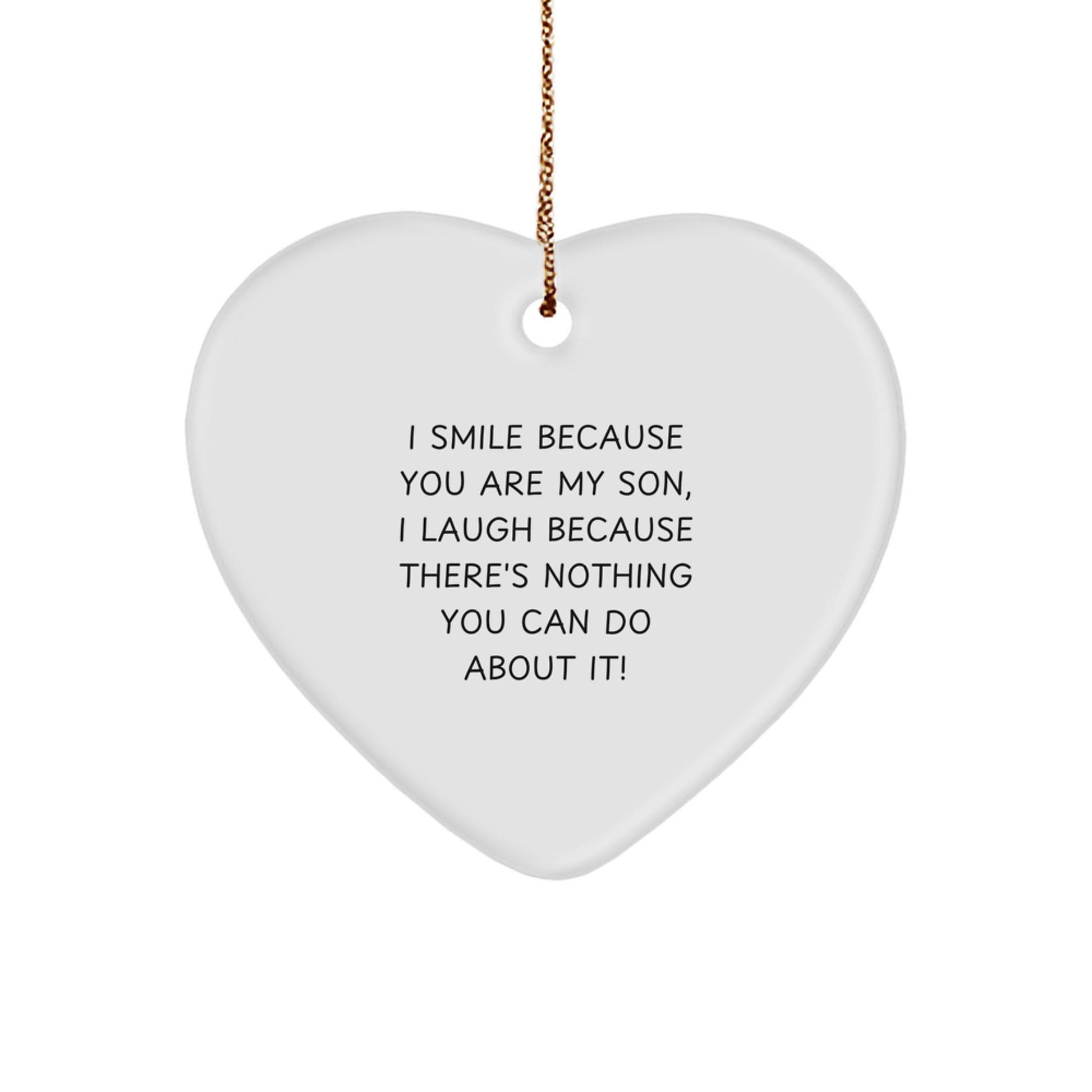 Funny Son Heart Ornament Gifts from Family, for Son, on Christmas Unique Gifts - Image 1
