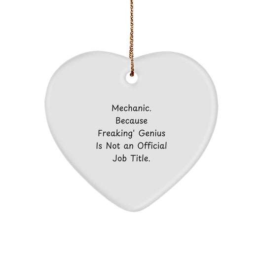 Mechanic Keepsake Christmas Ornament for Him Gift – Heart Bright - Image 1