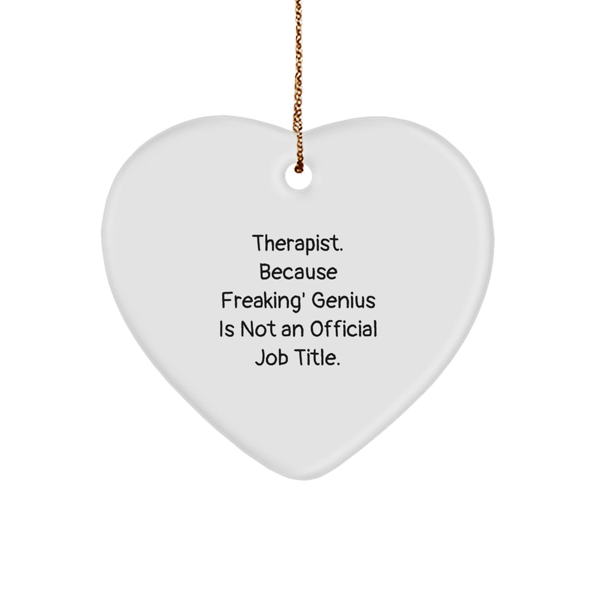 Christmas Unique Gift Therapist Heart Ornament for Her Bright Present - Image 1