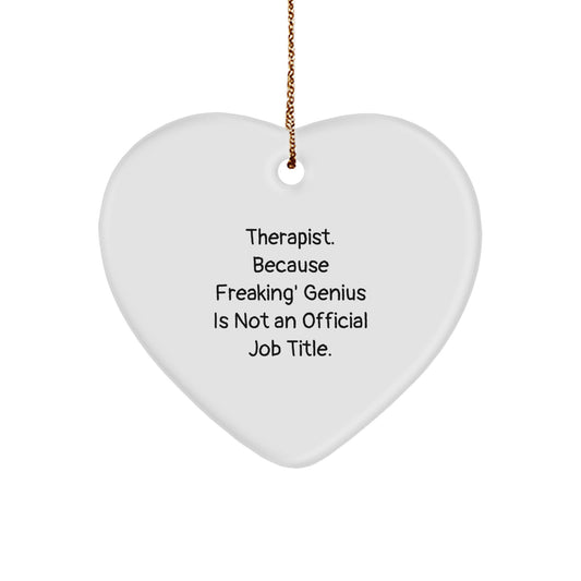 Christmas Unique Gift Therapist Heart Ornament for Her Bright Present - Image 1