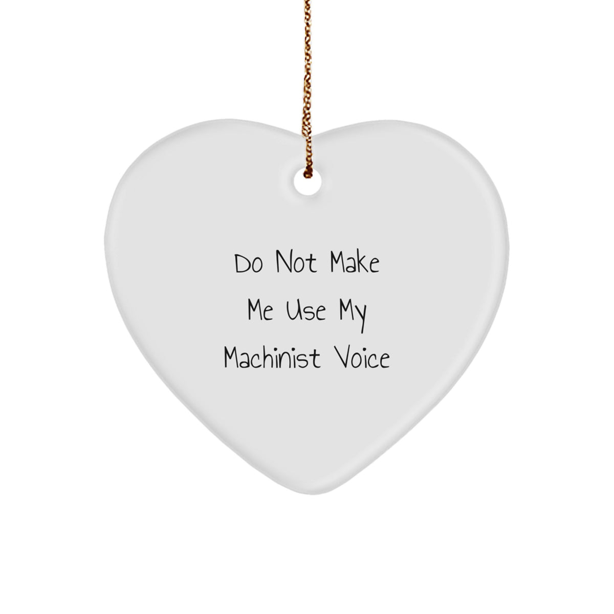 Machinist Heart-Shaped Christmas Ornament for Her Present Gift - Image 1