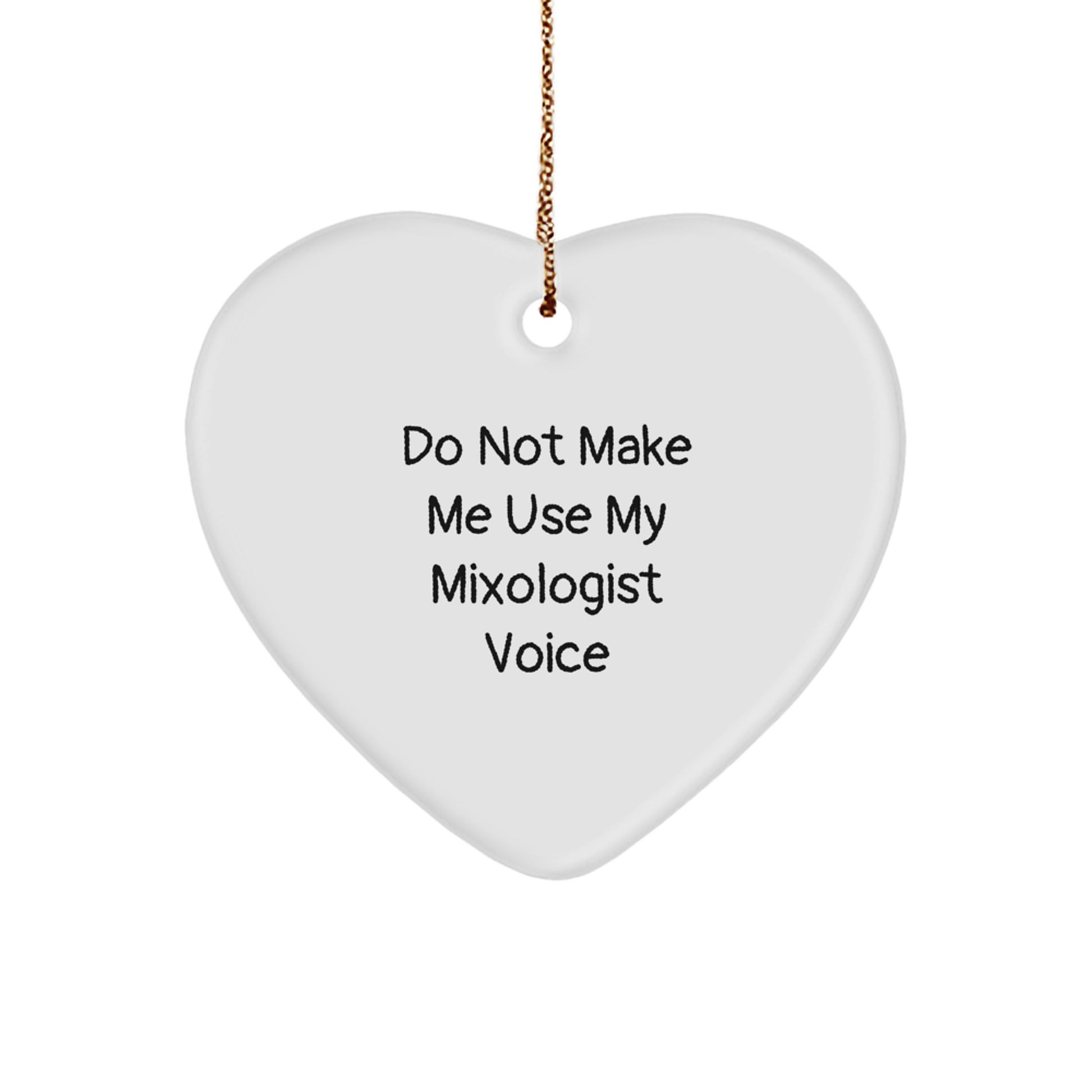 Christmas Gift for Her Mixologist Heart Ornament Present Bright - Image 1