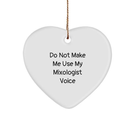 Christmas Gift for Her Mixologist Heart Ornament Present Bright - Image 1