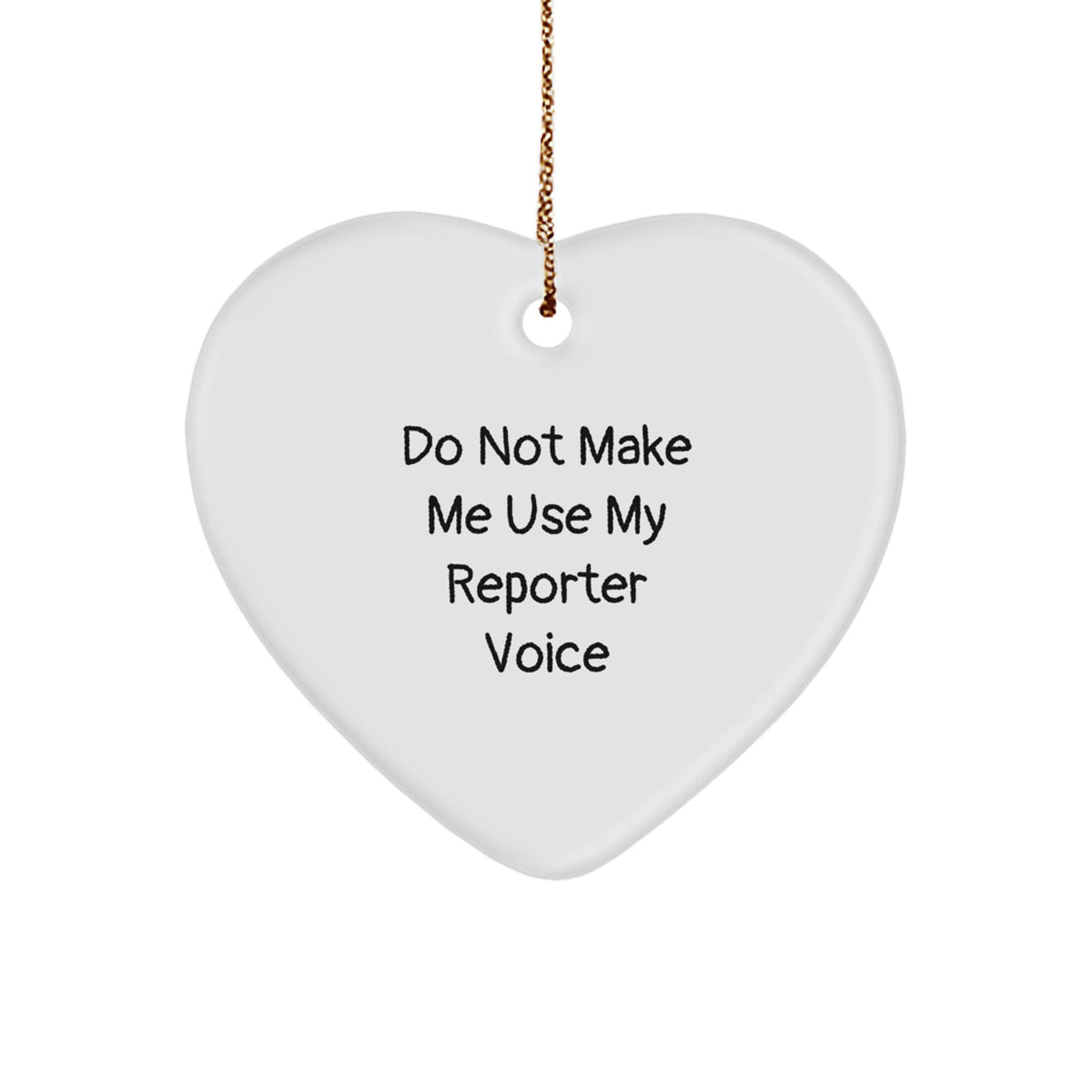 Reporter Heart Ornament Christmas Gift Idea for Coworkers - Image 1