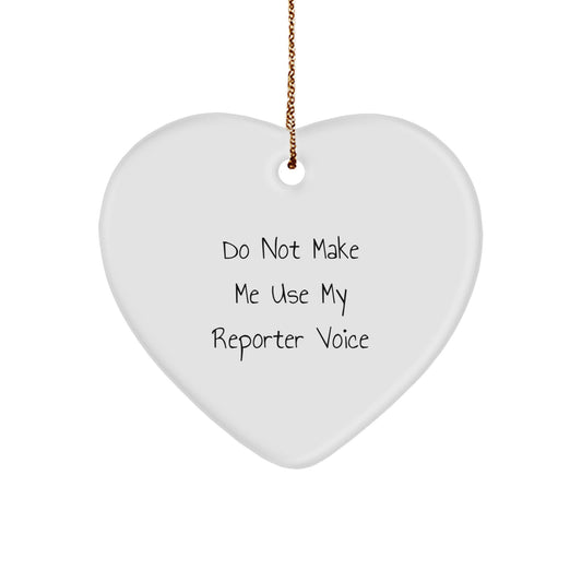 Reporter Favorite Heart Ornament Christmas Gift for Kids Printed - Image 1