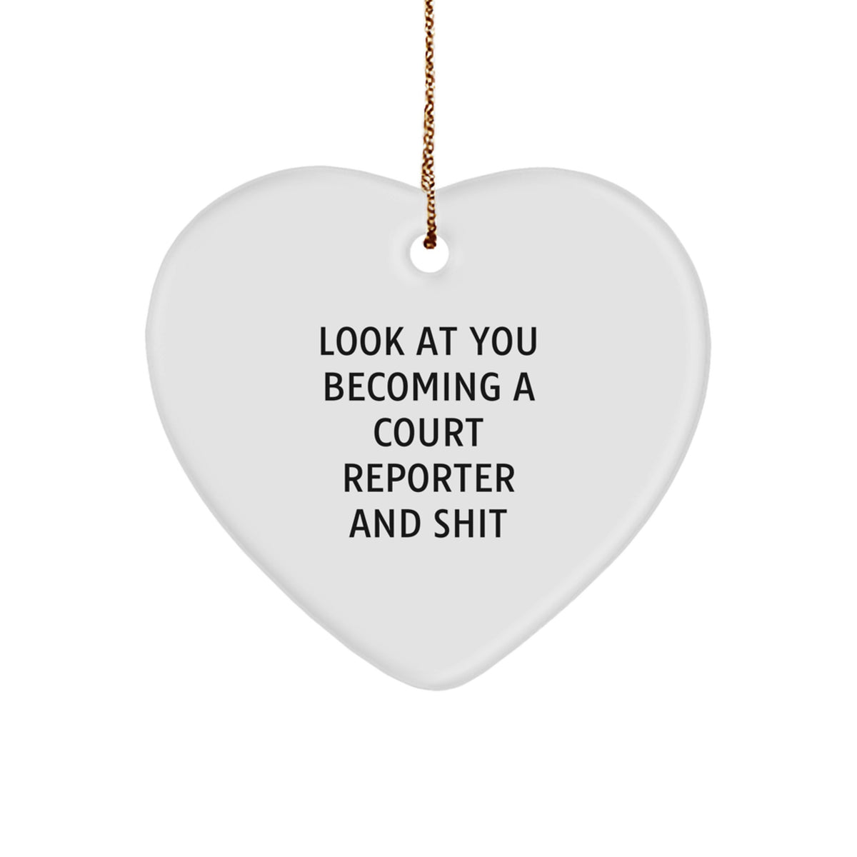 Court Reporter Christmas Ornament for Him Keepsake Look At You Gift - Image 1