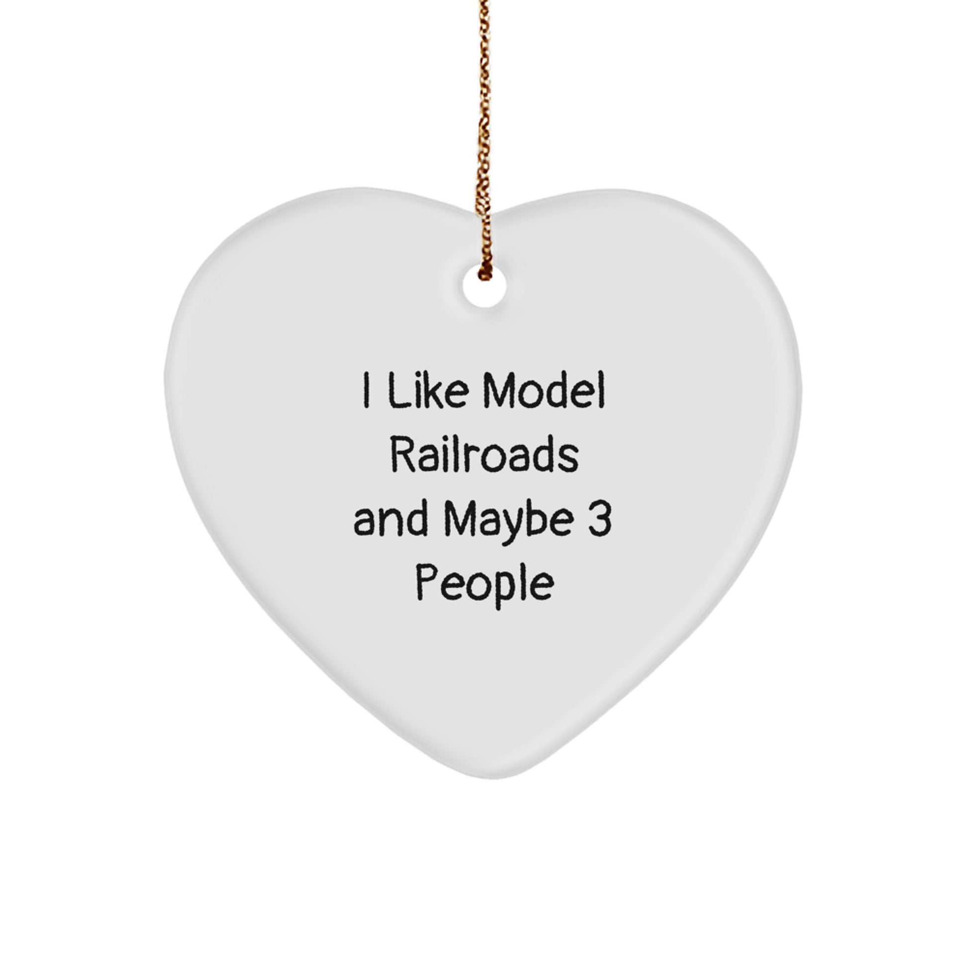 Model Railroads Heart Ornament Idea for Coworkers Christmas Gift Unique - Image 1
